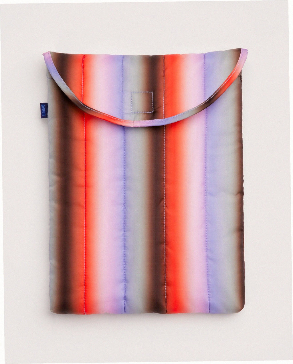 Puffy 13 Inch Laptop Sleeve - Gradient Stripe Poppy & Lilac