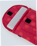 Puffy 13 Inch Laptop Sleeve - Red Polka Dot