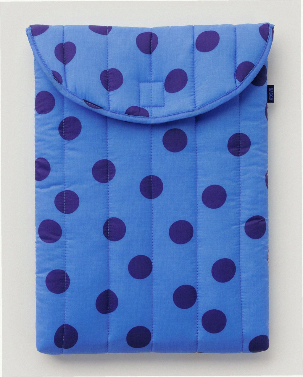 Puffy 16 Inch Laptop Sleeve - Blue Polka Dot