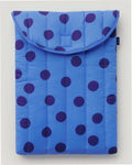 Puffy 16 Inch Laptop Sleeve - Blue Polka Dot