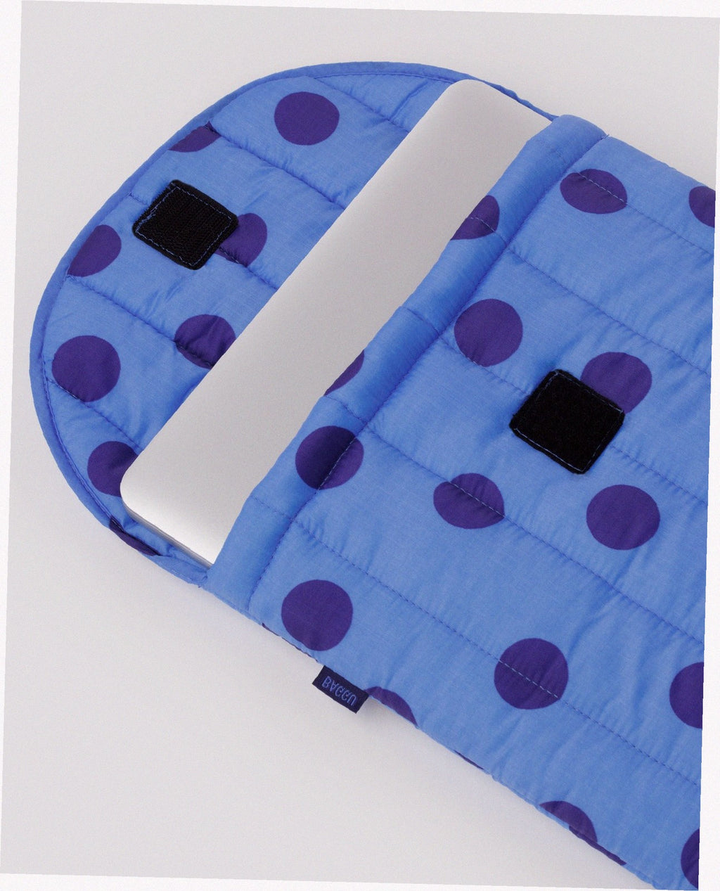 Puffy 16 Inch Laptop Sleeve - Blue Polka Dot
