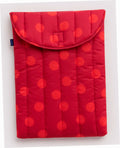 Puffy 16 Inch Laptop Sleeve - Red Polka Dot