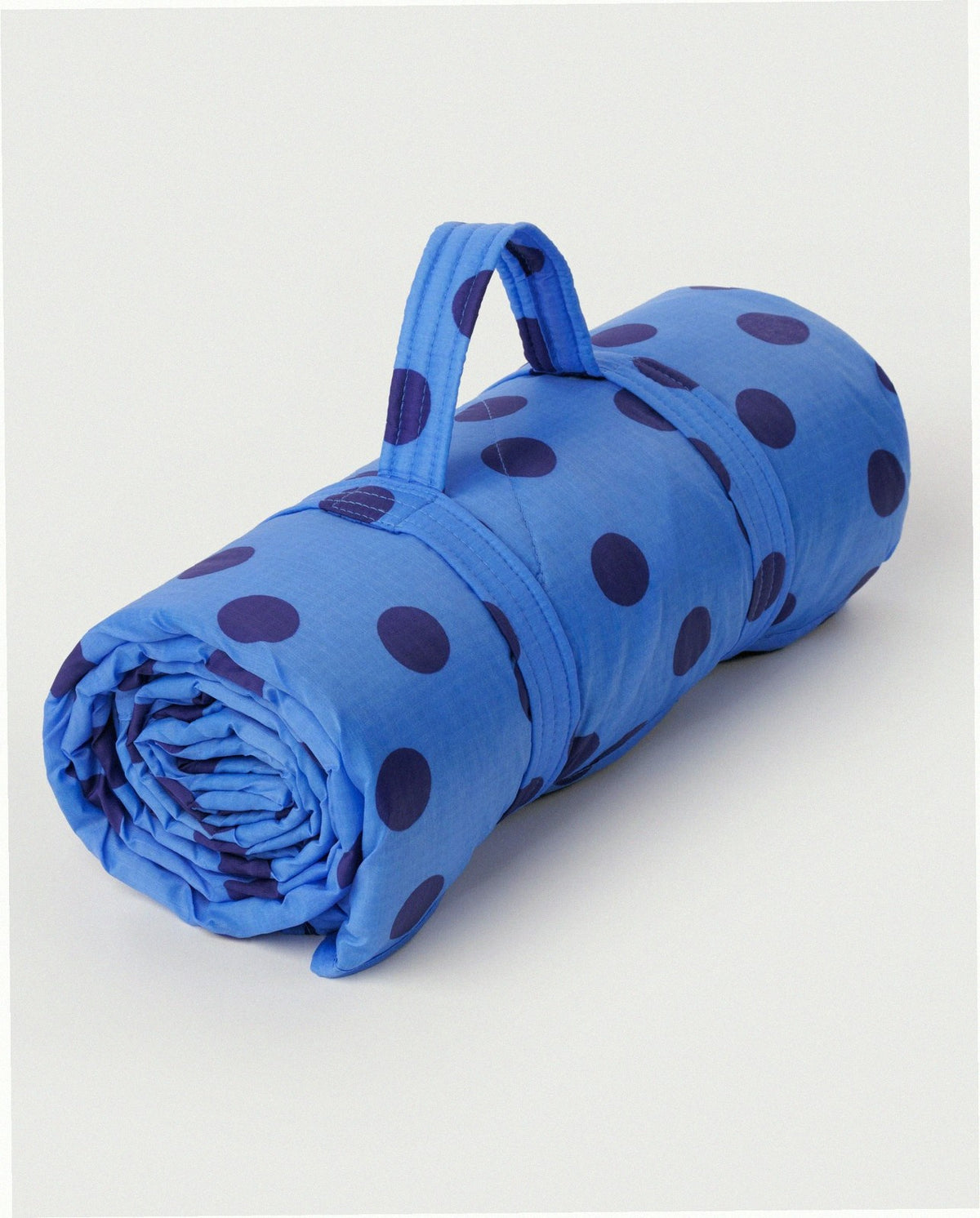 Puffy Picnic Blanket - Blue Polka Dot