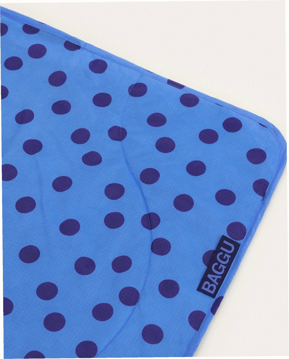 Puffy Picnic Blanket - Blue Polka Dot