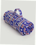 Puffy Picnic Blanket - Market Plaid Blue