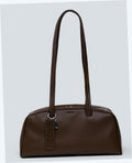Recycled Leather Bowler Bag - Brown