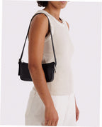 Recycled Leather Pochette - Black
