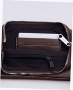 Recycled Leather Pochette - Brown