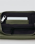 Recycled Leather Pochette - Loden