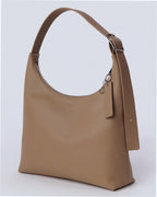 Recycled Leather Shoulder Bag - Dune