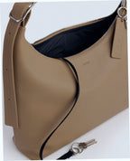 Recycled Leather Shoulder Bag - Dune