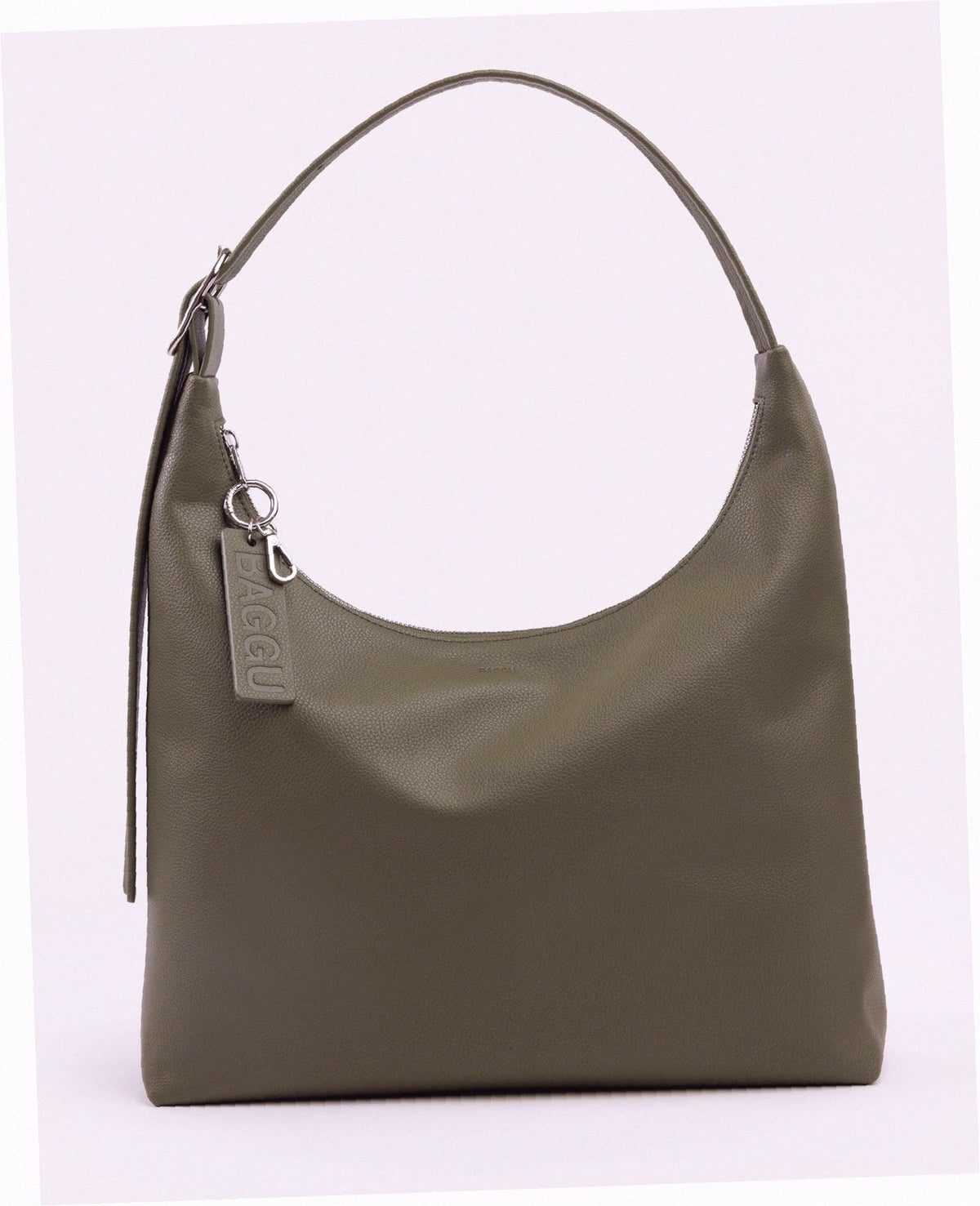 Recycled Leather Shoulder Bag - Loden