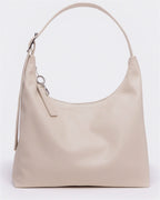 Recycled Leather Shoulder Bag - Stone