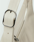 Recycled Leather Shoulder Bag - Stone