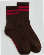 Ribbed Sock - Coffee Stripe
