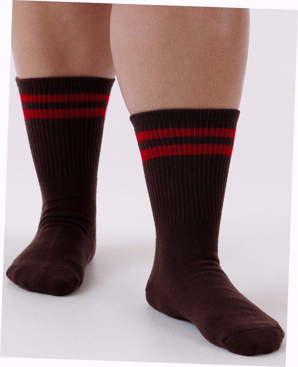 Ribbed Sock - Coffee Stripe