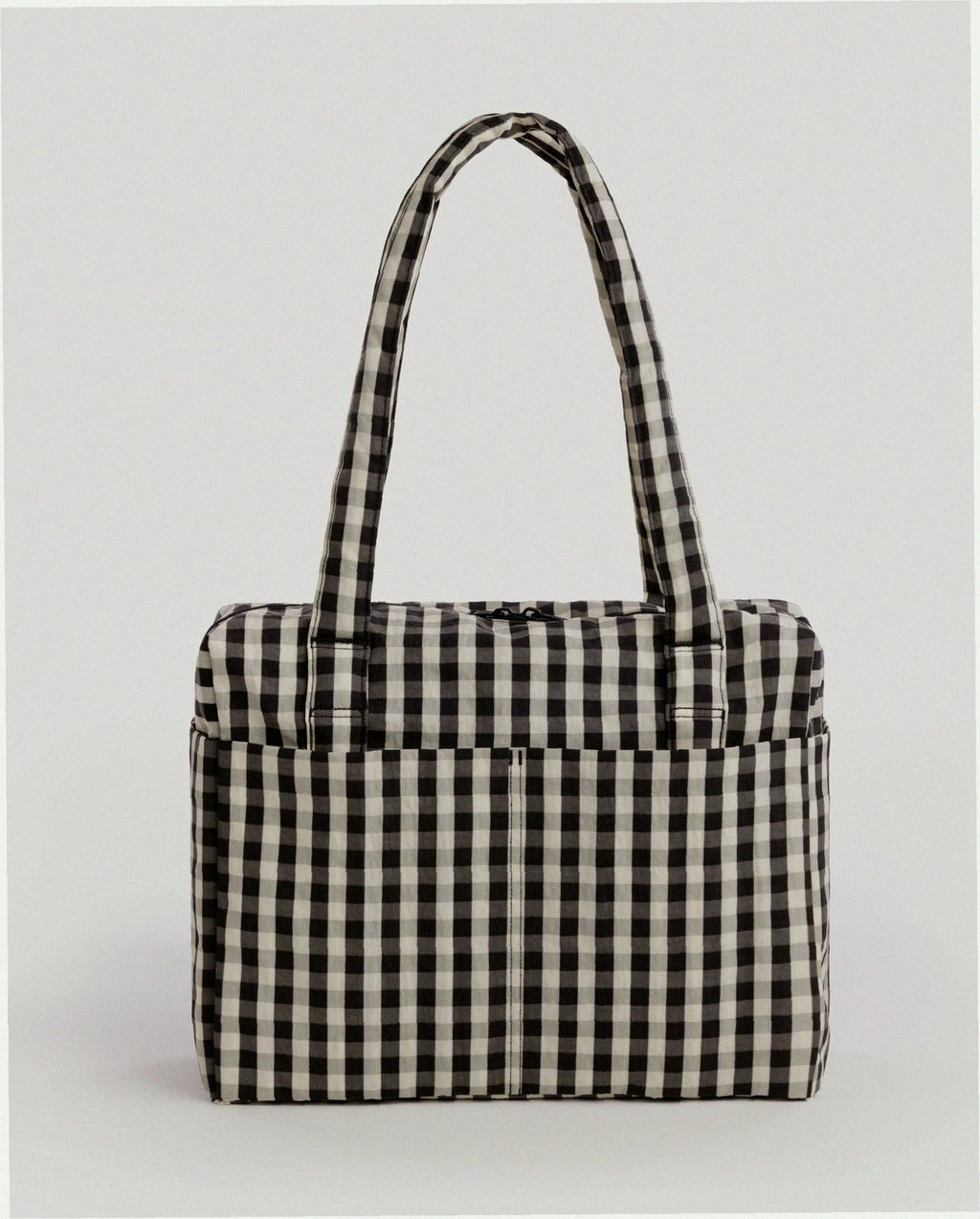 Small Cloud Carry-On Luggage - Black And Cream Gingham