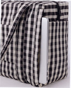 Small Cloud Carry-On Luggage - Black And Cream Gingham
