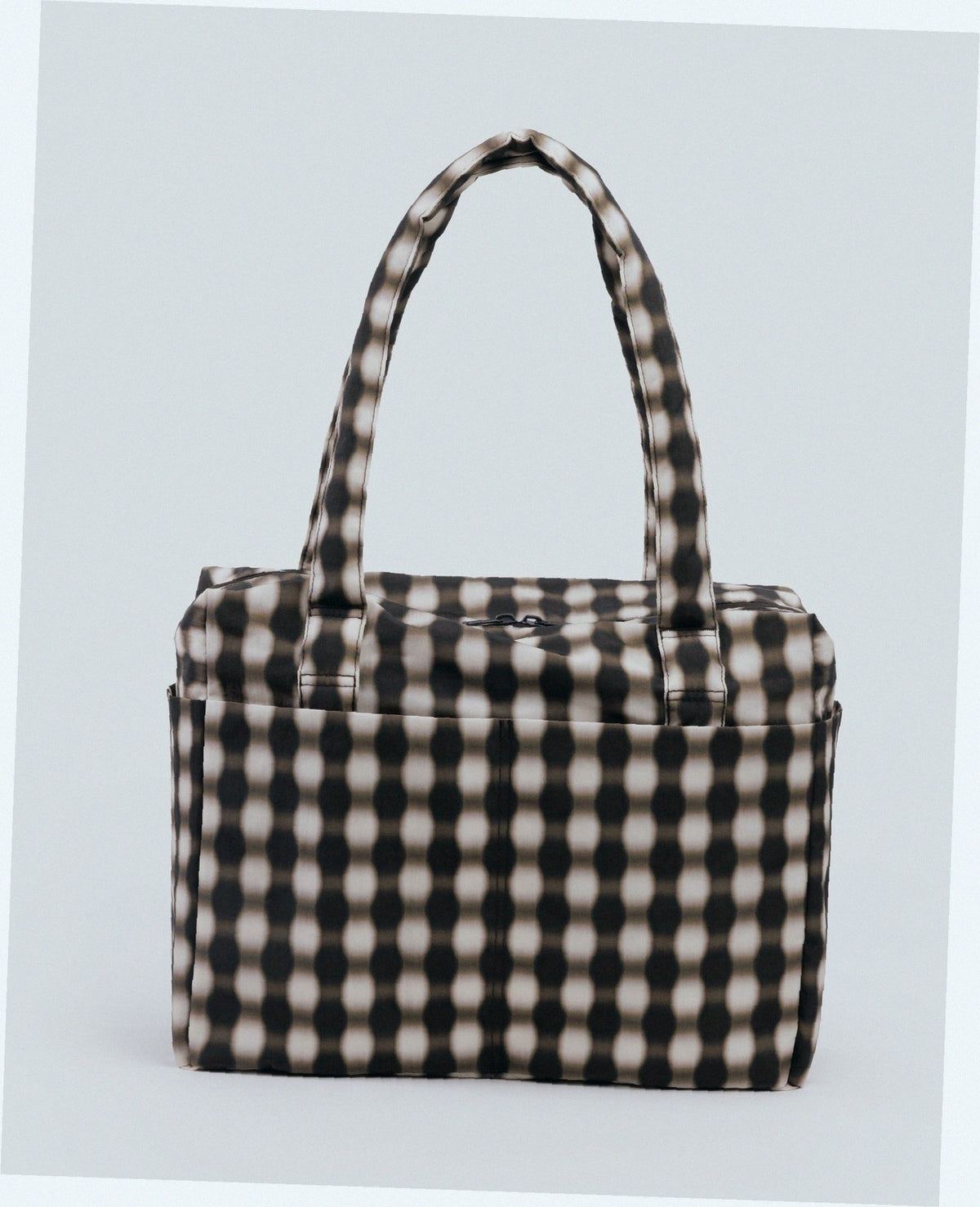 Small Cloud Carry-On Luggage - Blurred Gingham Brown