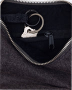 Small Denim Crescent Bag - Washed Black Denim
