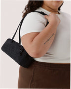 Small Nylon Bowler Bag - Black