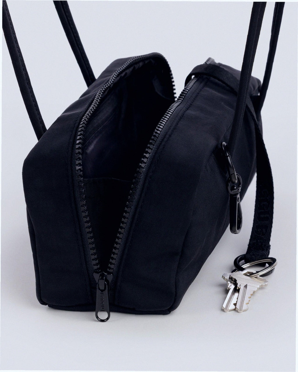 Small Nylon Bowler Bag - Black