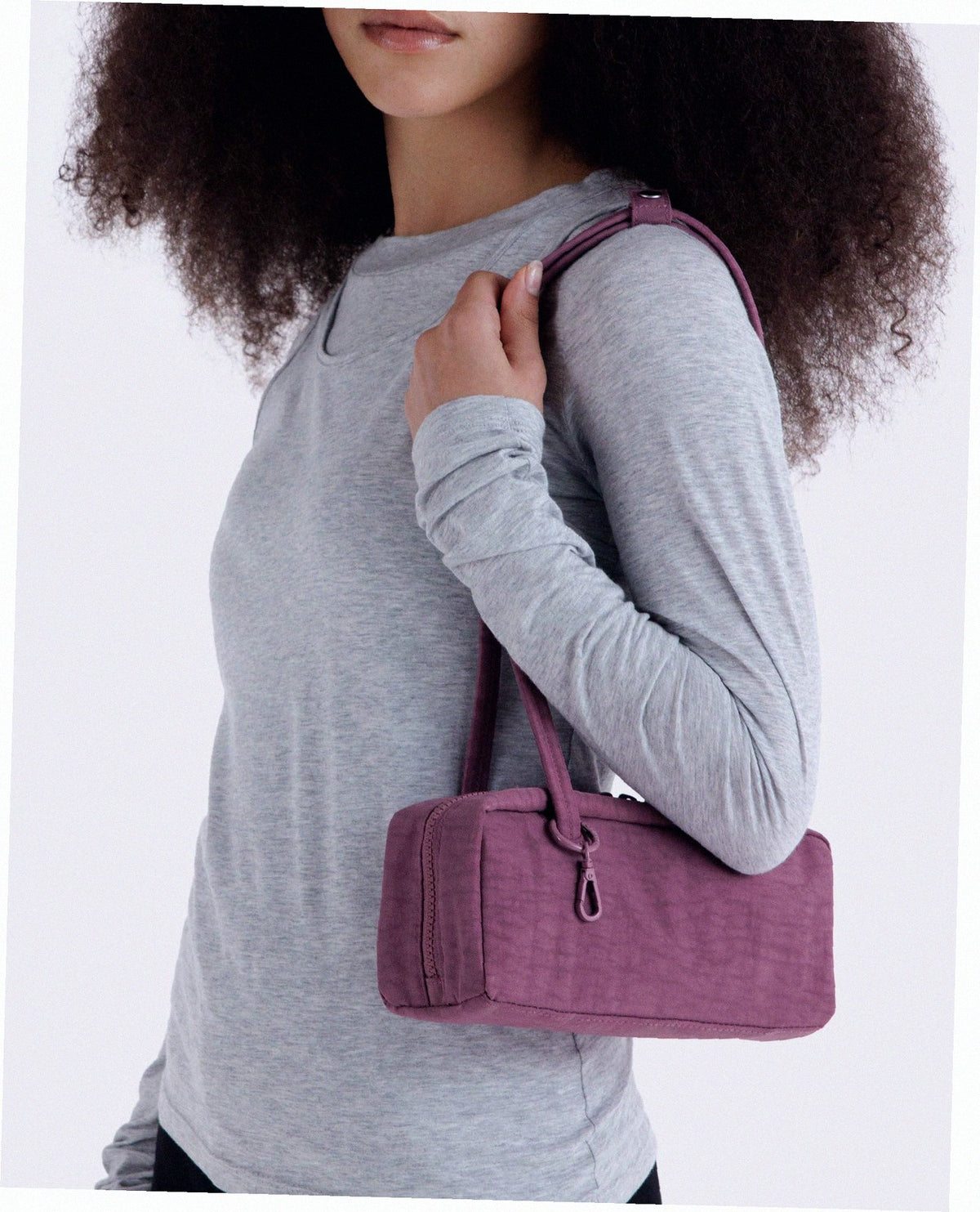 Small Nylon Bowler Bag - Wild Plum