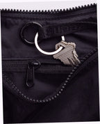 Small Nylon Crescent Shoulder Bag - Black
