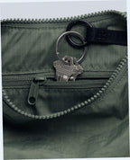Small Nylon Crescent Shoulder Bag - Caper
