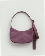 Small Nylon Crescent Shoulder Bag - Wild Plum