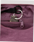 Small Nylon Crescent Shoulder Bag - Wild Plum