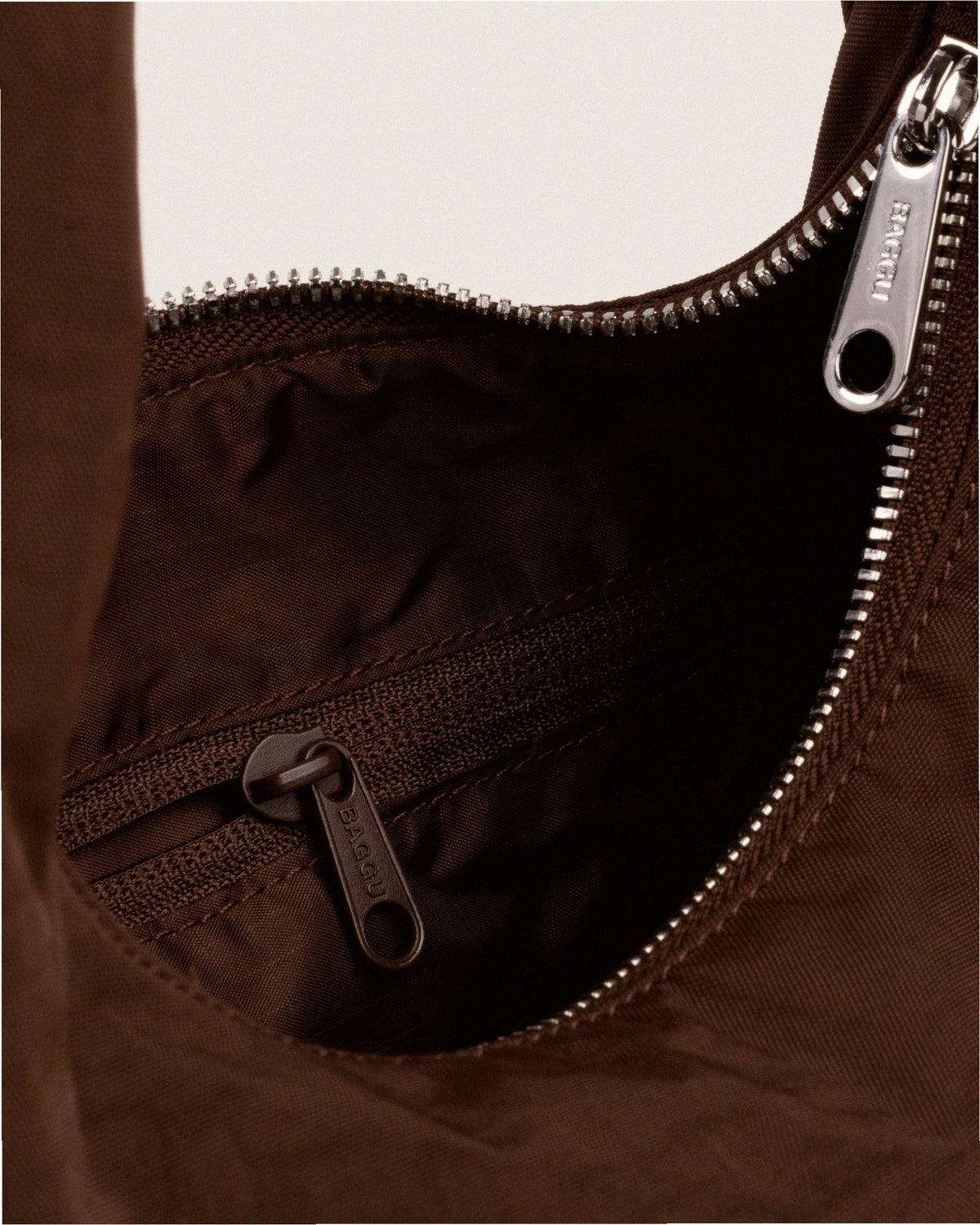Small Nylon Meringue Bag - Coffee