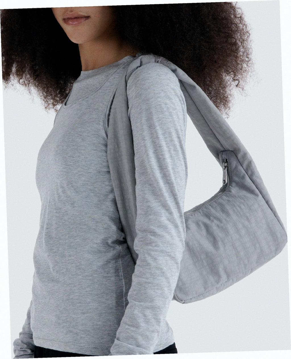 Small Nylon Meringue Bag - Fog