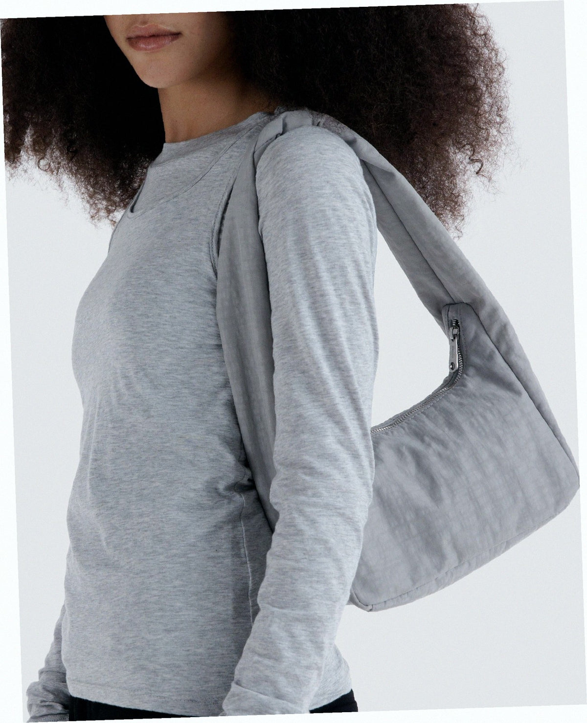 Small Nylon Meringue Bag - Fog