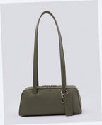 Small Recycled Leather Bowler Bag - Loden