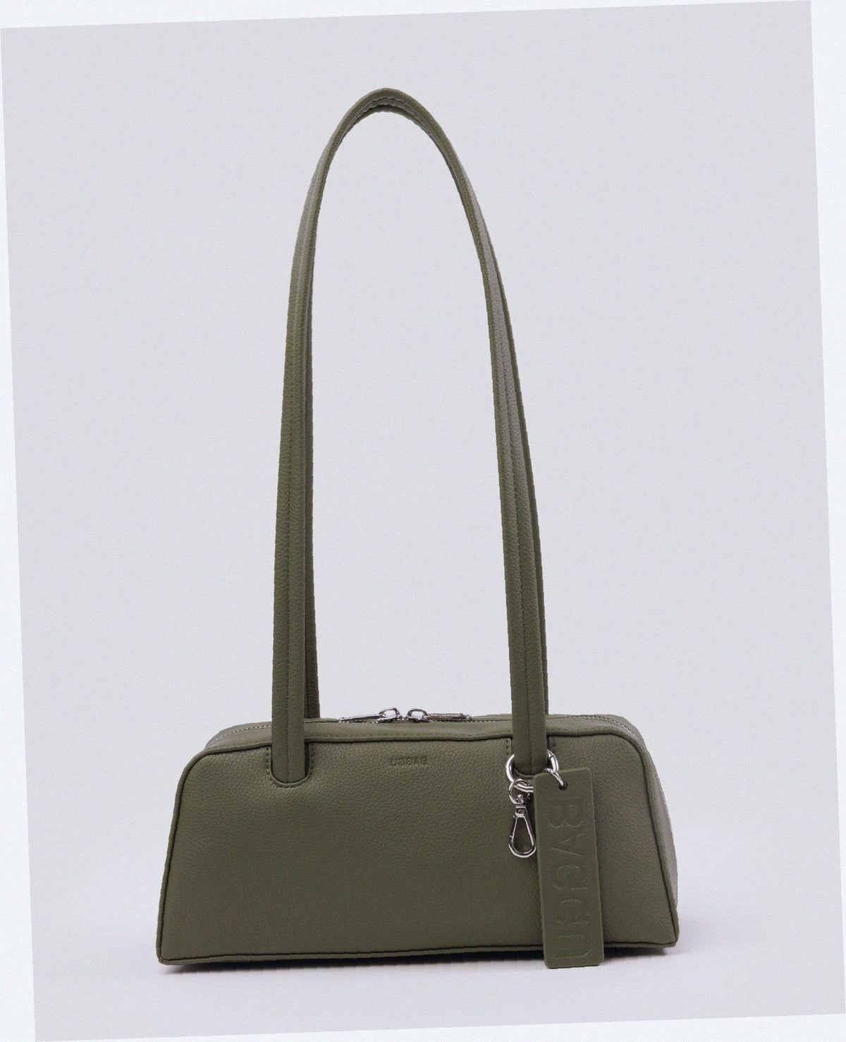 Small Recycled Leather Bowler Bag - Loden