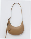 Small Recycled Leather Flat Crescent - Dune