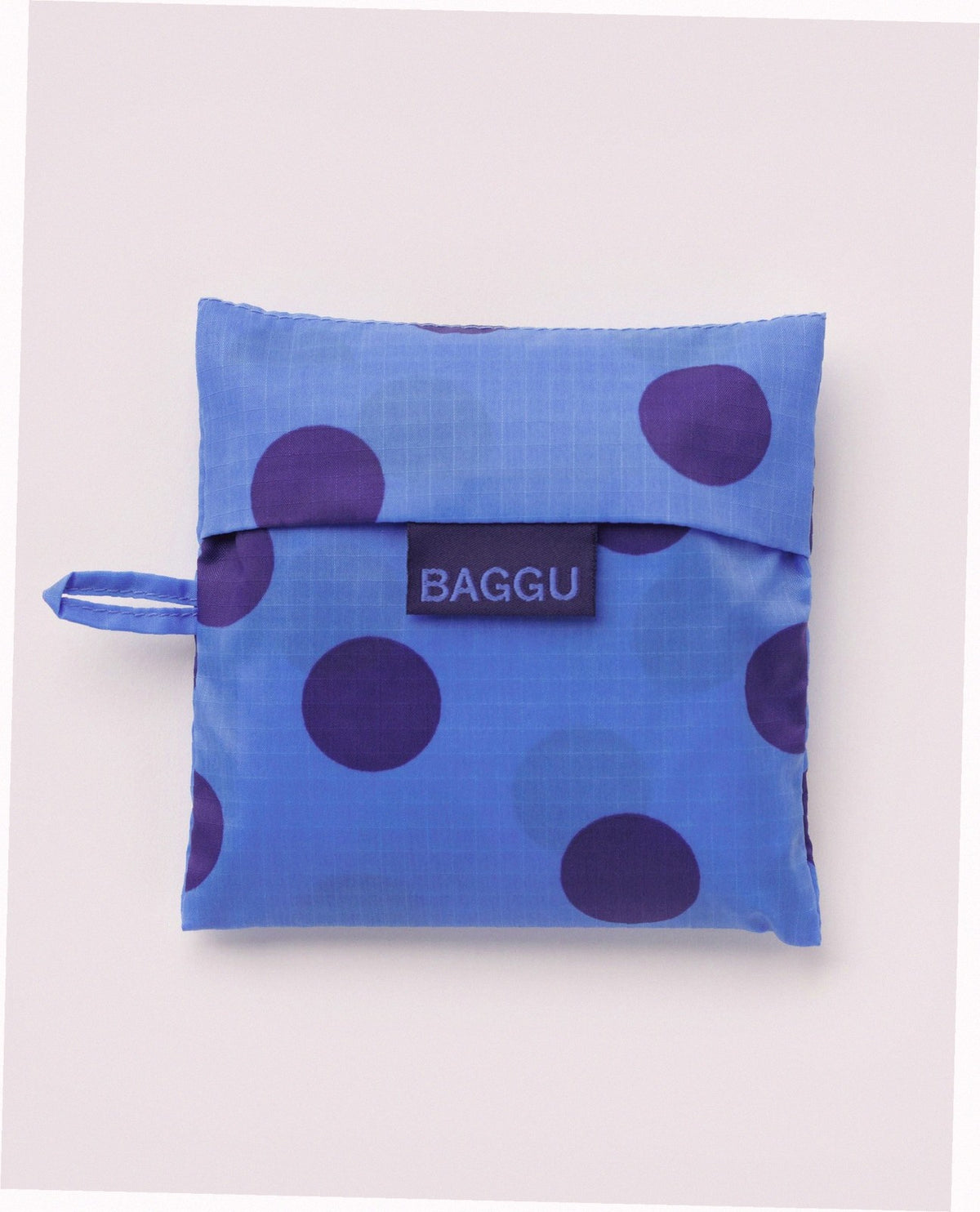 Reusable Nylon Baggu Tote Bag - Blue Polka Dot