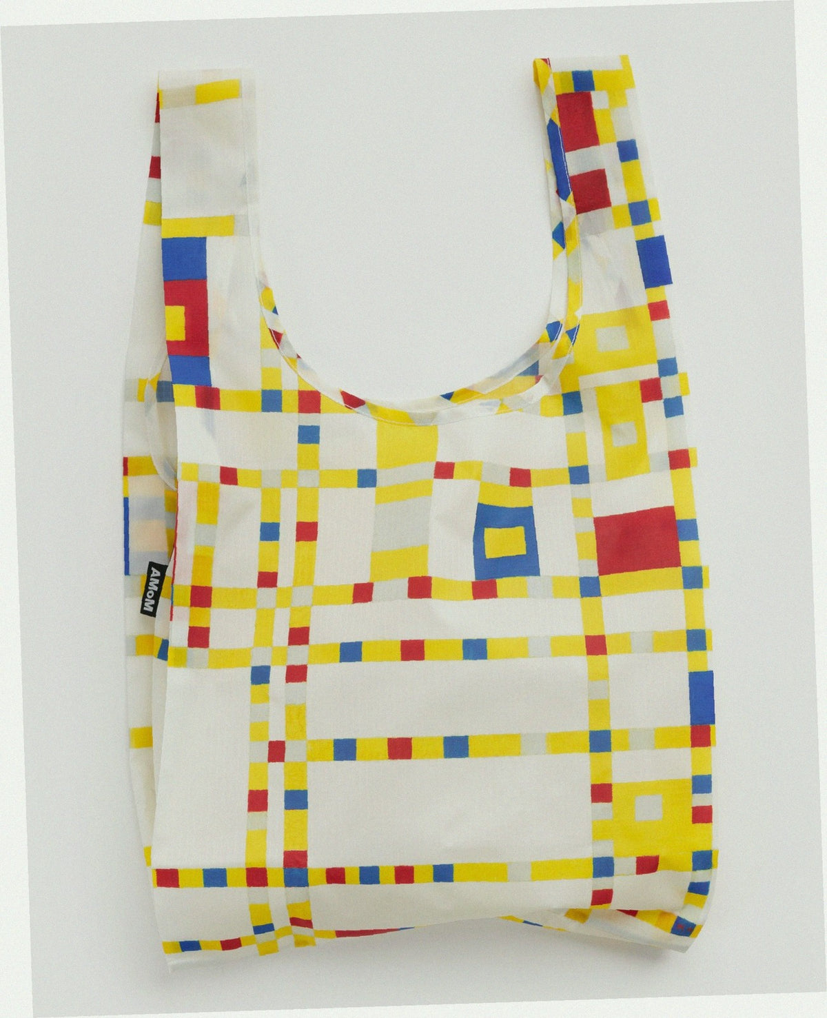 Reusable Nylon Baggu Tote Bag - Broadway Boogie Woogie Piet Mondrian