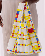 Reusable Nylon Baggu Tote Bag - Broadway Boogie Woogie Piet Mondrian