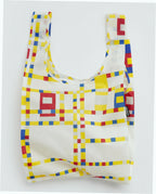 Reusable Nylon Baggu Tote Bag - Broadway Boogie Woogie Piet Mondrian