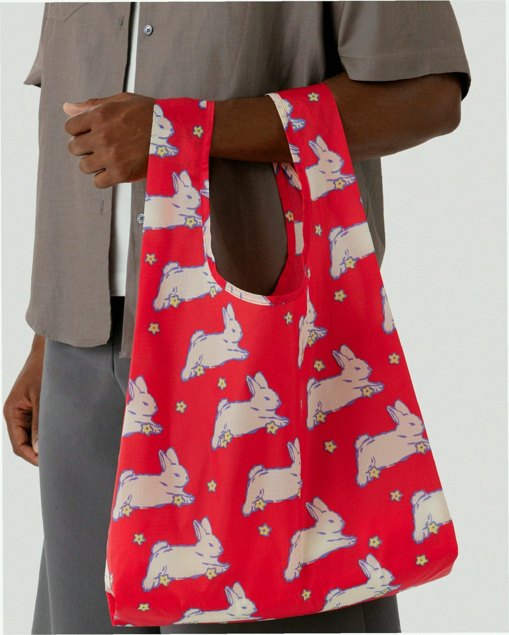 Reusable Nylon Baggu Tote Bag - Bunnies