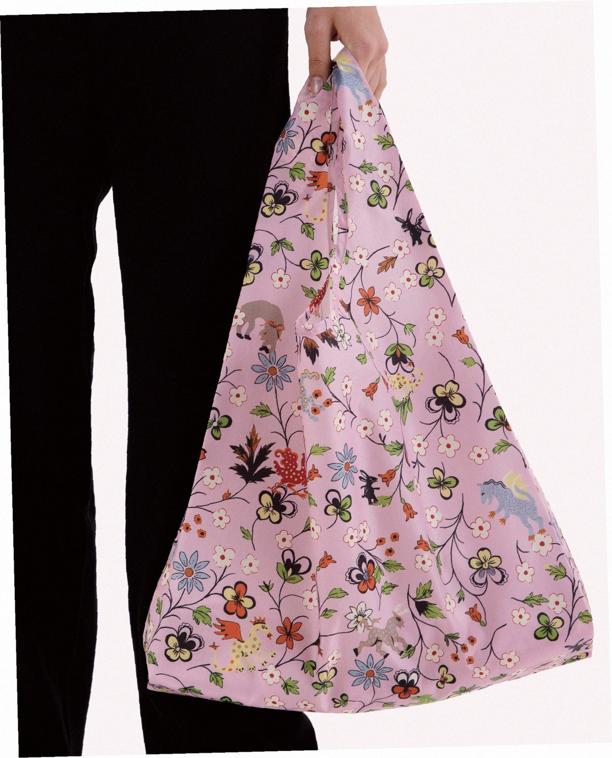 Reusable Nylon Baggu Tote Bag - Castle Creatures