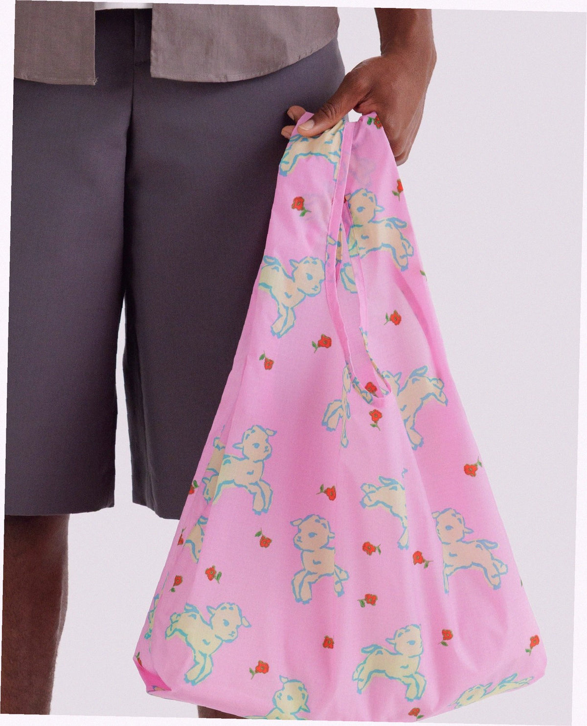 Reusable Nylon Baggu Tote Bag - Lambs