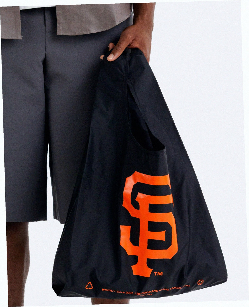 Reusable Nylon Baggu Tote Bag - San Francisco Giants