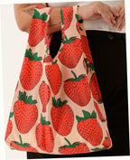 Reusable Nylon Baggu Tote Bag - Strawberry
