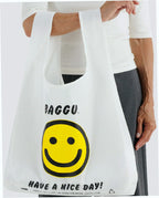 Reusable Nylon Baggu Tote Bag - Thank You Happy