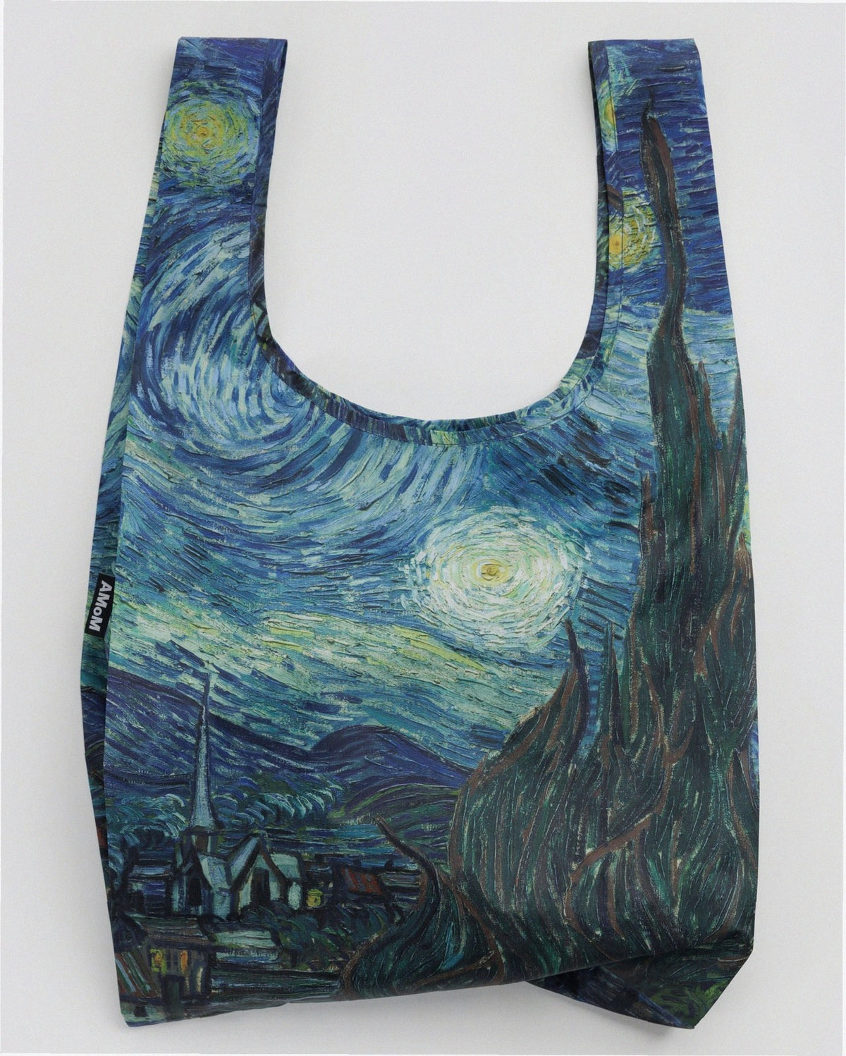Reusable Nylon Baggu Tote Bag - The Starry Night Vincent Van Gogh