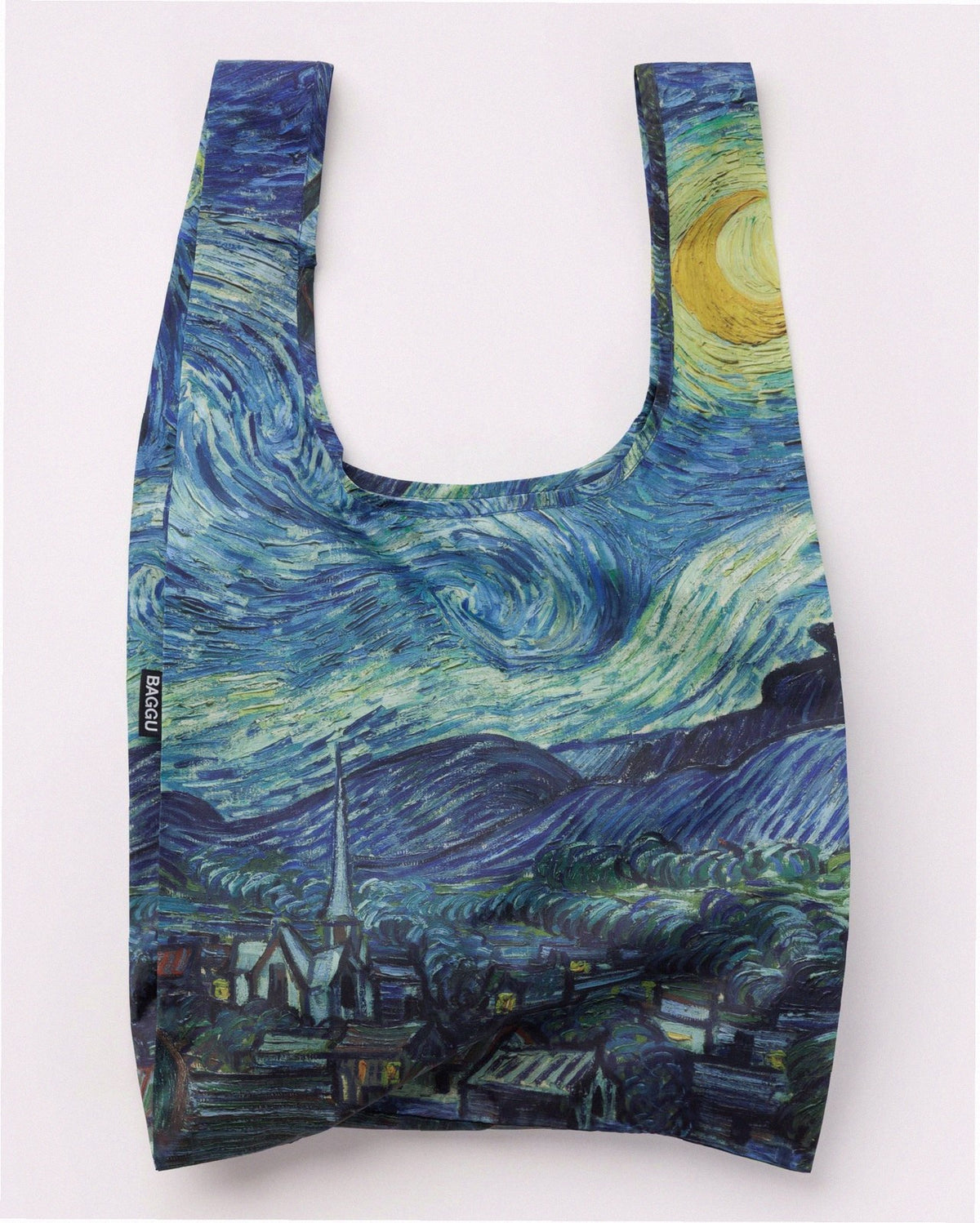 Reusable Nylon Baggu Tote Bag - The Starry Night Vincent Van Gogh
