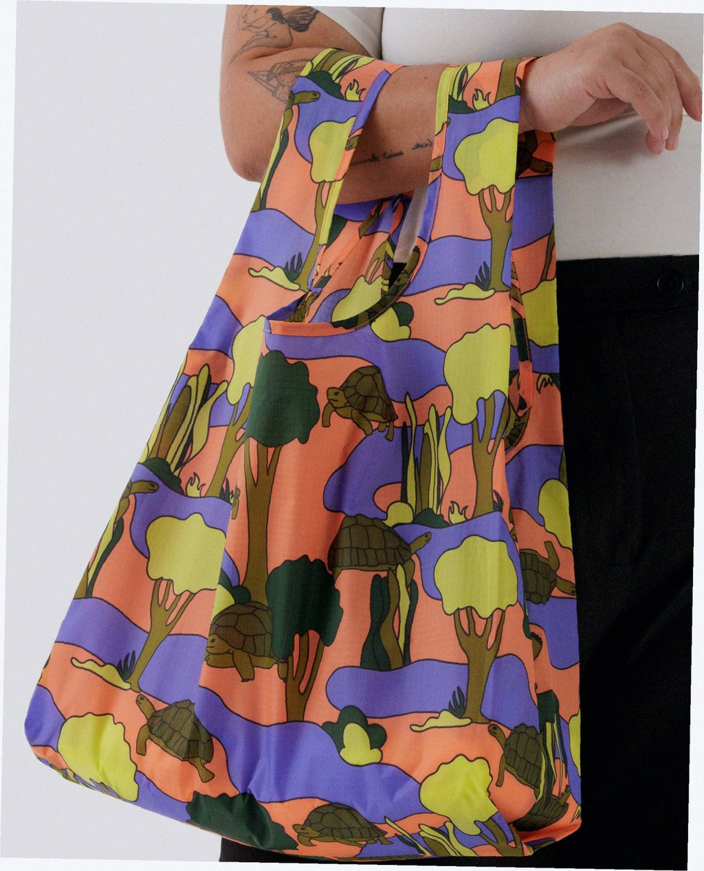 Reusable Nylon Baggu Tote Bag - Turtle